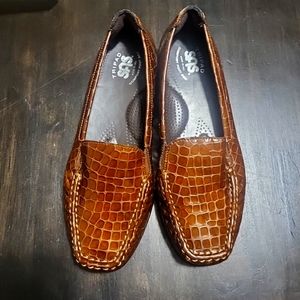 Leather slip on crocs
